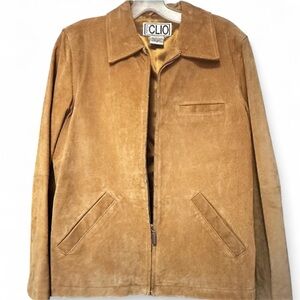Vintage Clio Woman's Light Brown Suede Jacket
